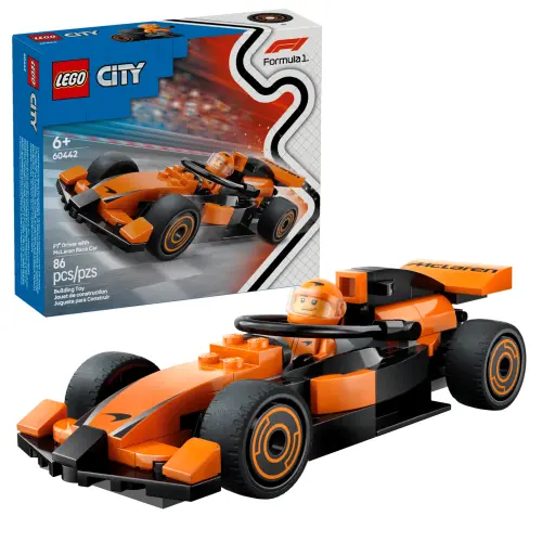 LEGO City 60422 F1 Driver with McLaren Race Car 86 Pcs — imagen 1