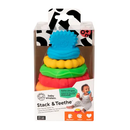 Baby Einstein Stack & Teethe Multi-Textured Teether Toy 0m+ (10 cm)'s photo #1