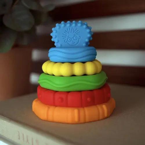 Baby Einstein Stack & Teethe Multi-Textured Teether Toy 0m+ (10 cm)'s photo #9