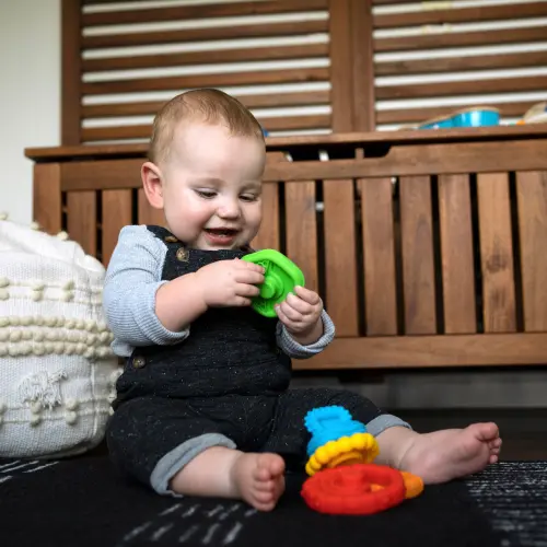 Baby Einstein Stack & Teethe Multi-Textured Teether Toy 0m+ (10 cm)'s photo #7