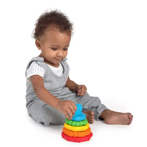 Baby Einstein Stack & Teethe Multi-Textured Teether Toy 0m+ (10 cm)'s photo #5