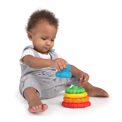 Baby Einstein Stack & Teethe Multi-Textured Teether Toy 0m+ (10 cm)'s photo #4