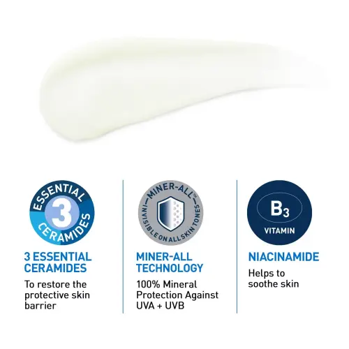 CeraVe Invisible Mineral Sunscreen Broad Spectrum SPF 50 For Face 48 mL (1.62 oz) — imagen 3