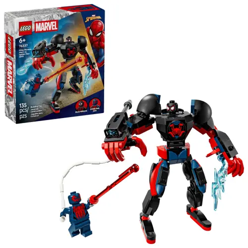 LEGO Marvel 76337 Miles Morales Mech vs. Spider-Man 2099 135 Pcs's photo #1