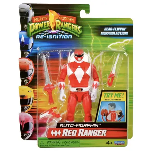 Hasbro Playmates Toys Mighty Morphin Power Rangers Re-Ignition Auto-Morphin Red Ranger (15 cm)'s photo #1