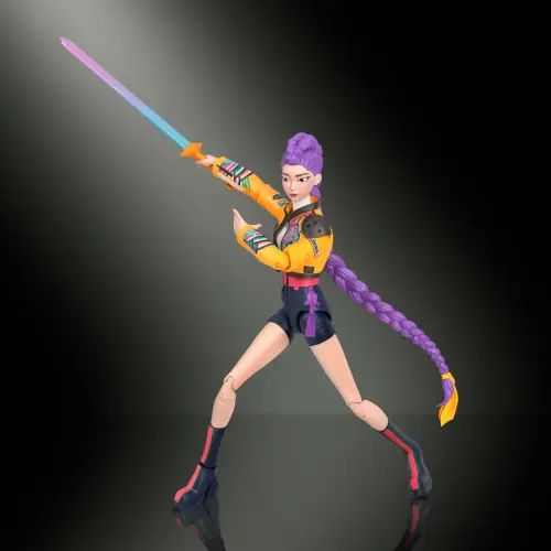 Mattel Netflix KPop Demon Hunters HUNTR/X Rumi with Accesories & Swappable Faces & Hands (15 cm) — imagen 6