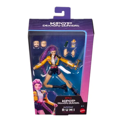 Mattel Netflix KPop Demon Hunters HUNTR/X Rumi with Accesories & Swappable Faces & Hands (15 cm) — imagen 3