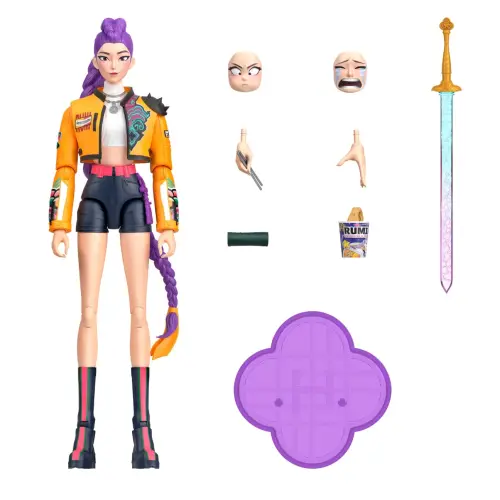 Mattel Netflix KPop Demon Hunters HUNTR/X Rumi with Accesories & Swappable Faces & Hands (15 cm) — imagen 2