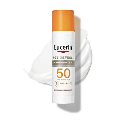 Eucerin Age Defense + Hyaluronic Acid Lightweight Sunscreen Lotion For Face Broad Spectrum SPF 50 75 mL (2.5 oz)'s photo #1