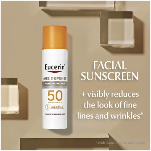 Eucerin Age Defense + Hyaluronic Acid Lightweight Sunscreen Lotion For Face Broad Spectrum SPF 50 75 mL (2.5 oz)'s photo #8