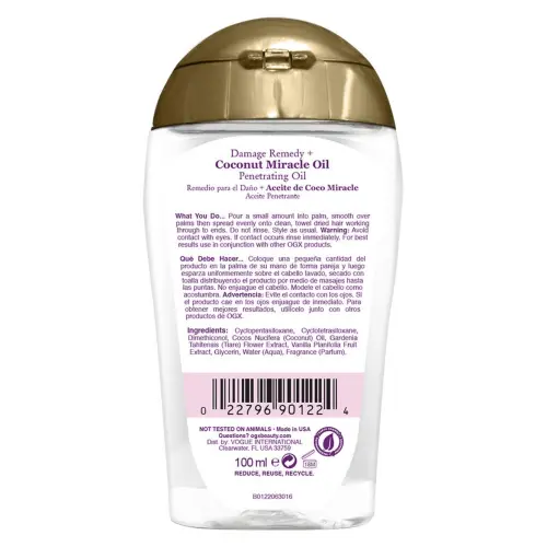 OGX Extra Strength Damage Remedy + Coconut Miracle Oil Penetrating Oil 100 mL (3.3 oz)'s photo #1