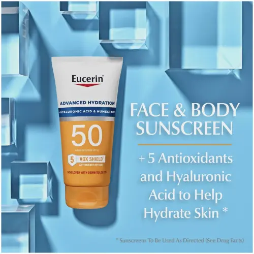 Eucerin Advanced Hydration + Hyaluronic Acid & Humectants Lightweight Sunscreen Lotion Broad Spectrum SPF 50 150 mL (5 oz)'s photo #7