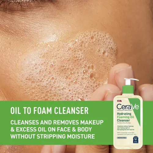 CeraVe Hydrating Foaming Oil Cleanser For Dry to Very Dry Skin 237 mL (8 oz)'s photo #3