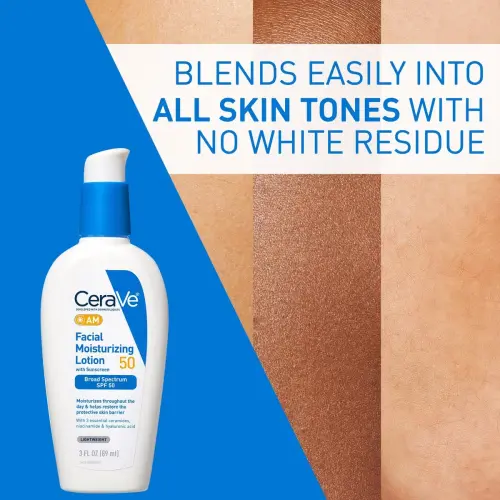 CeraVe AM Facial Moisturizing Lotion with Sunscreen Broad Spectrum SPF 50 89 mL (3 oz) — imagen 4