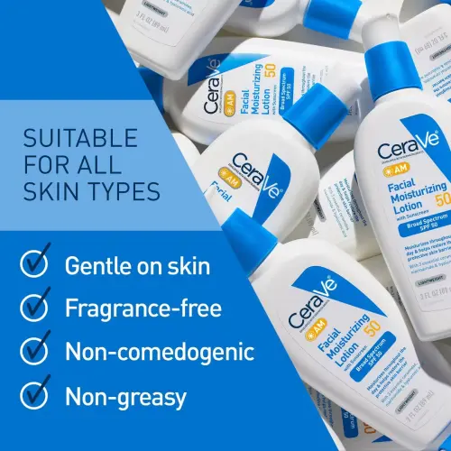 CeraVe AM Facial Moisturizing Lotion with Sunscreen Broad Spectrum SPF 50 89 mL (3 oz) — imagen 6