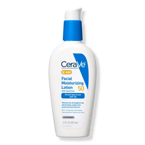 CeraVe AM Facial Moisturizing Lotion with Sunscreen Broad Spectrum SPF 50 89 mL (3 oz) — imagen 1