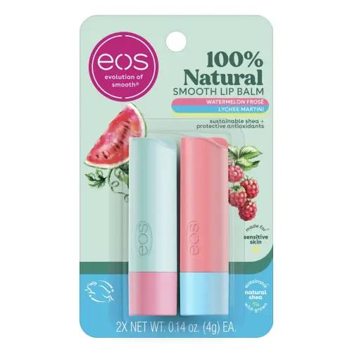 eos 100% Natural Smooth Lip Balm Watermelon Frosé & Lychee Martini 8 g (0.28 oz)'s photo #1