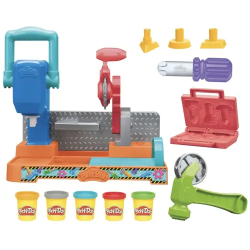 Hasbro Play-Doh Stamp & Saw Tool Bench 5 Cans 284 g (10 oz)'s photo #2
