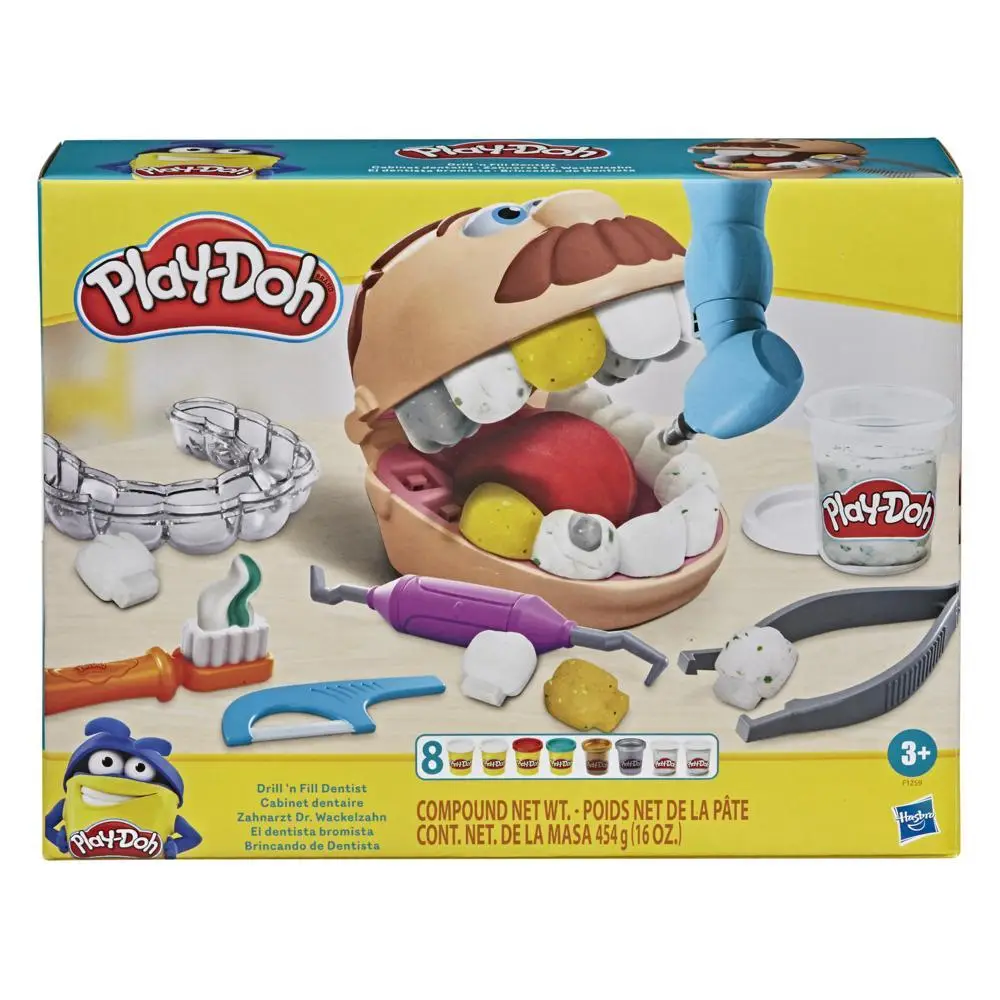 Hasbro Play-Doh Drill and Fill Dentist 8 Cans 454 g (16 oz)'s photo #1