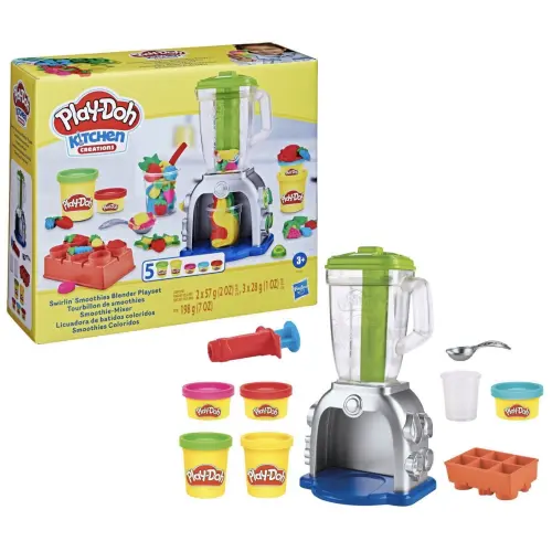 Hasbro Play-Doh Kitchen Creations Swirlin' Smoothies Blender Playset 5 Cans 198 g (7 oz)'s photo #1