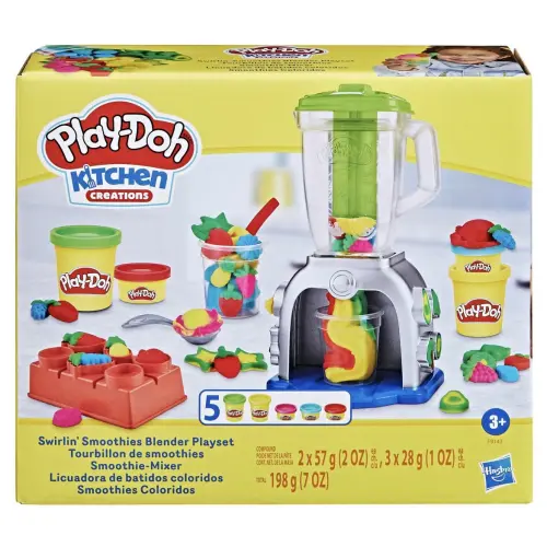 Hasbro Play-Doh Kitchen Creations Swirlin' Smoothies Blender Playset 5 Cans 198 g (7 oz)'s photo #1