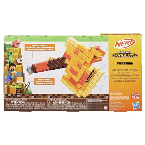 Hasbro Nerf Minecraft Firebrand Dart Blasting Axe 6 Darts (40 cm)'s photo #3