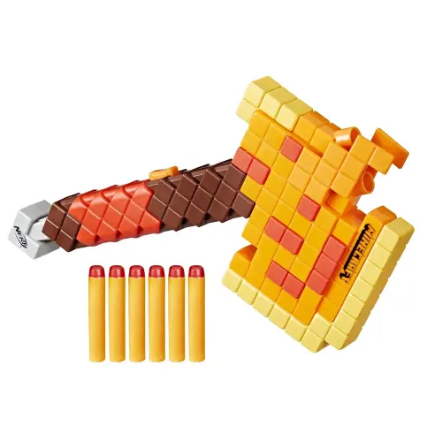 Hasbro Nerf Minecraft Firebrand Dart Blasting Axe 6 Darts (40 cm)'s photo #2