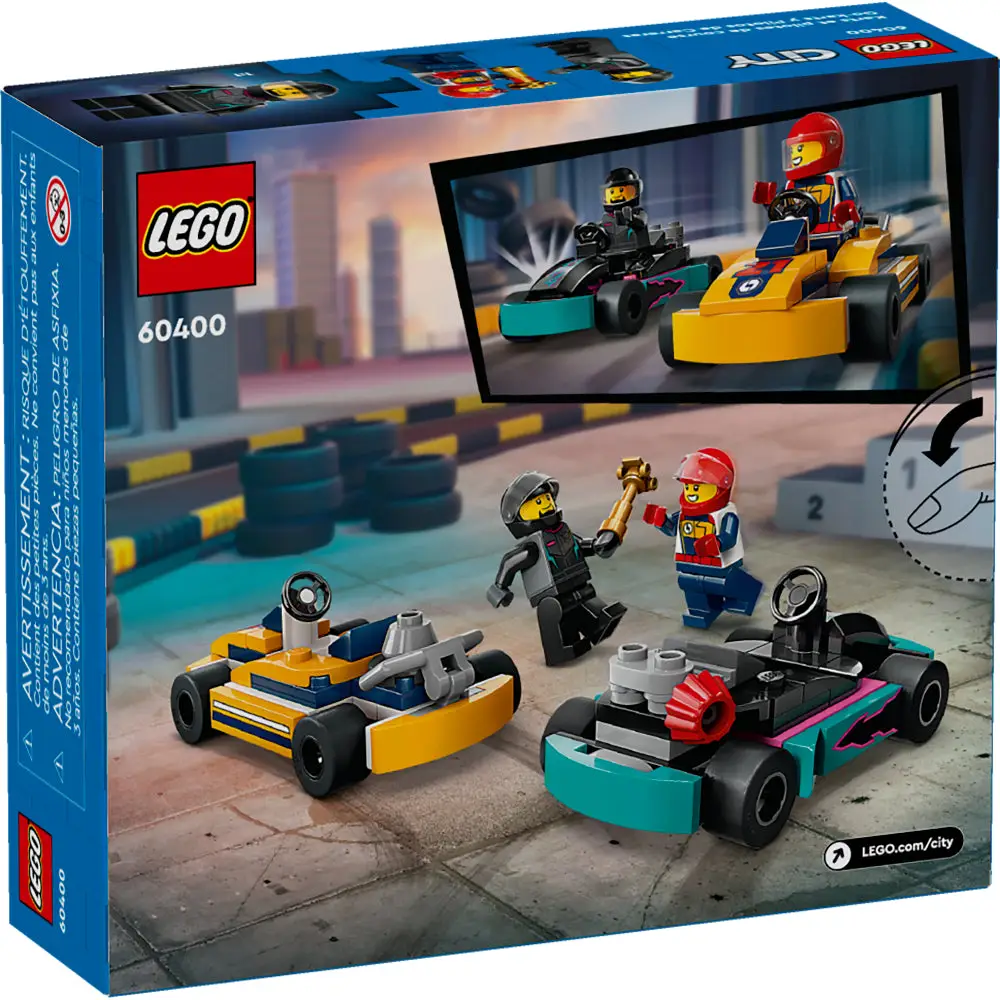LEGO City 60400 Go-Karts and Race Drivers 99 Pcs — imagen 4
