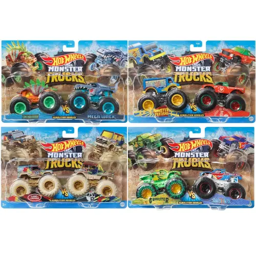 Mattel Hot Wheels Die-Cast Monster Trucks 2 Pack 1:24 Scale Vehicle's photo #2