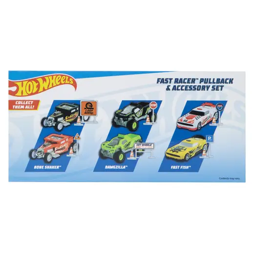 Just Play Hot Wheels Fast Racer Pullback & Accesory Set Bone Shake Red (13 cm) — imagen 4