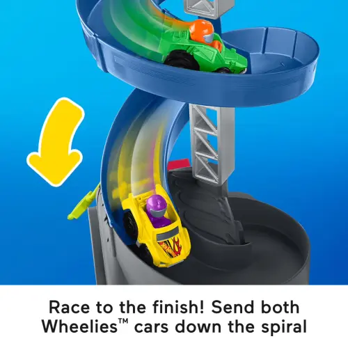 Mattel Fisher-Price Hot Wheels Little People Spiral Stunt Speedway's photo #4