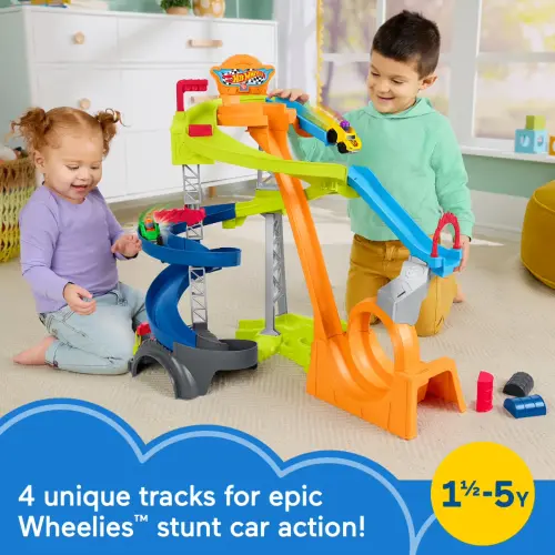 Mattel Fisher-Price Hot Wheels Little People Spiral Stunt Speedway's photo #5