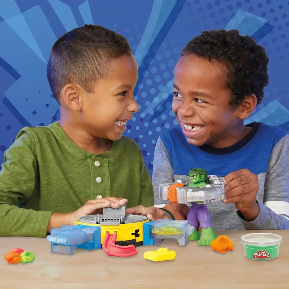 Hasbro Play-Doh Marvel Hulk Smash & Squish Playset 4 Cans 142 g (5 oz) — imagen 7