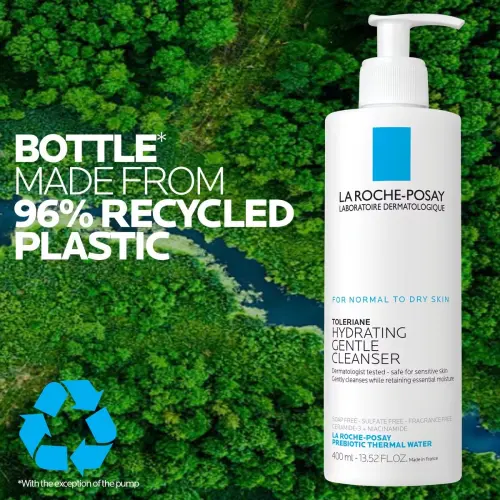 La Roche-Posay Toleriane Hydrating Gentle Cleanser For Normal to Dry Skin 400 mL (13.52 oz) — imagen 6