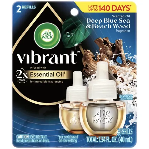 Air Wick Vibrant Scented Oil 2x Refills Deep Blue Sea & Beach Wood 40 mL (1.34 oz)'s photo #1