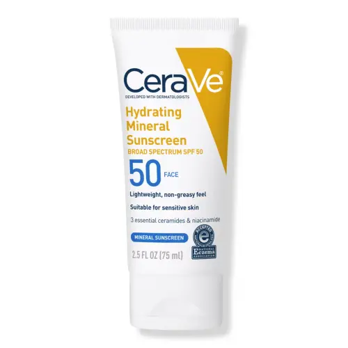 CeraVe Hydrating Mineral Sunscreen SPF 50 For Face 75 mL (2.5 oz)'s photo #1