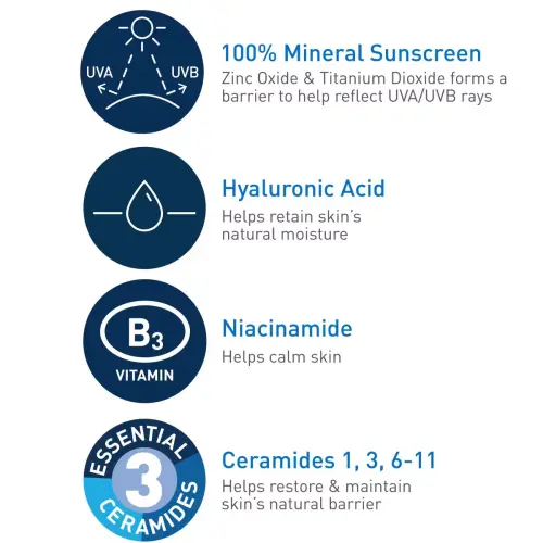 CeraVe Hydrating Mineral Sunscreen SPF 50 For Face 75 mL (2.5 oz)'s photo #2
