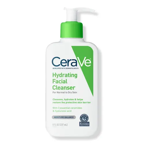 CeraVe Hydrating Facial Cleanser For Normal to Dry Skin 237 mL (8 oz) — imagen 1