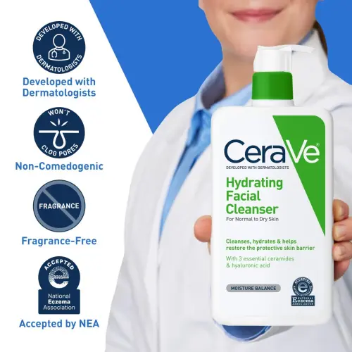 CeraVe Hydrating Facial Cleanser For Normal to Dry Skin 237 mL (8 oz) — imagen 3