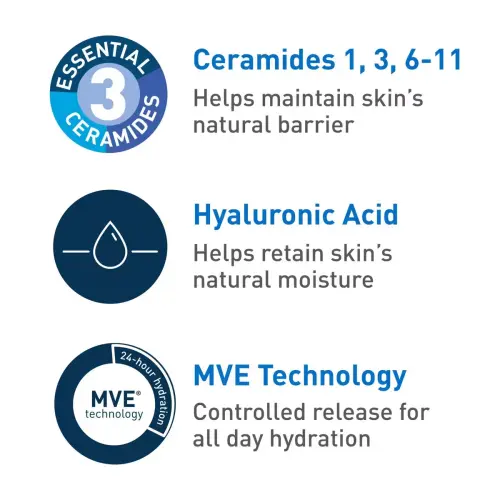CeraVe Hydrating Facial Cleanser For Normal to Dry Skin 237 mL (8 oz) — imagen 2