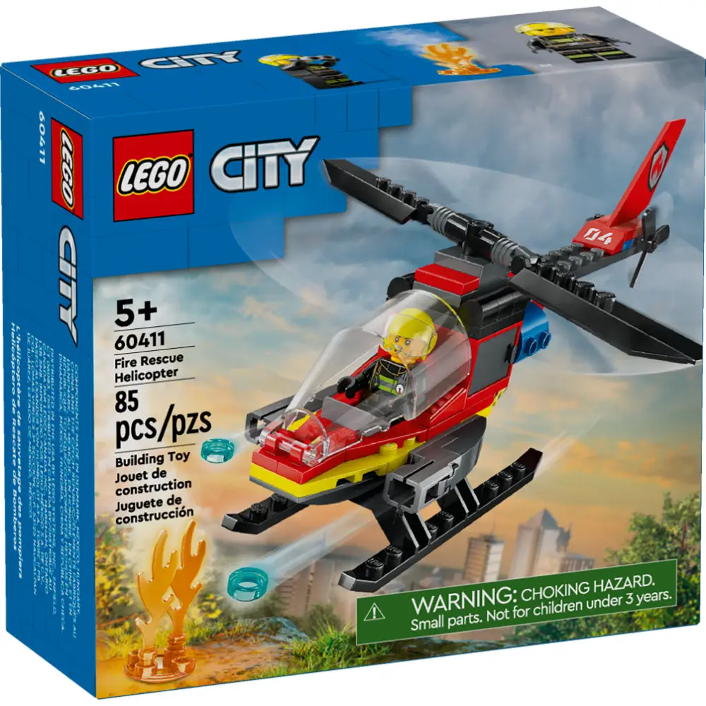 LEGO City 60411 Fire Rescue Helicopter 85 Pcs — imagen 2