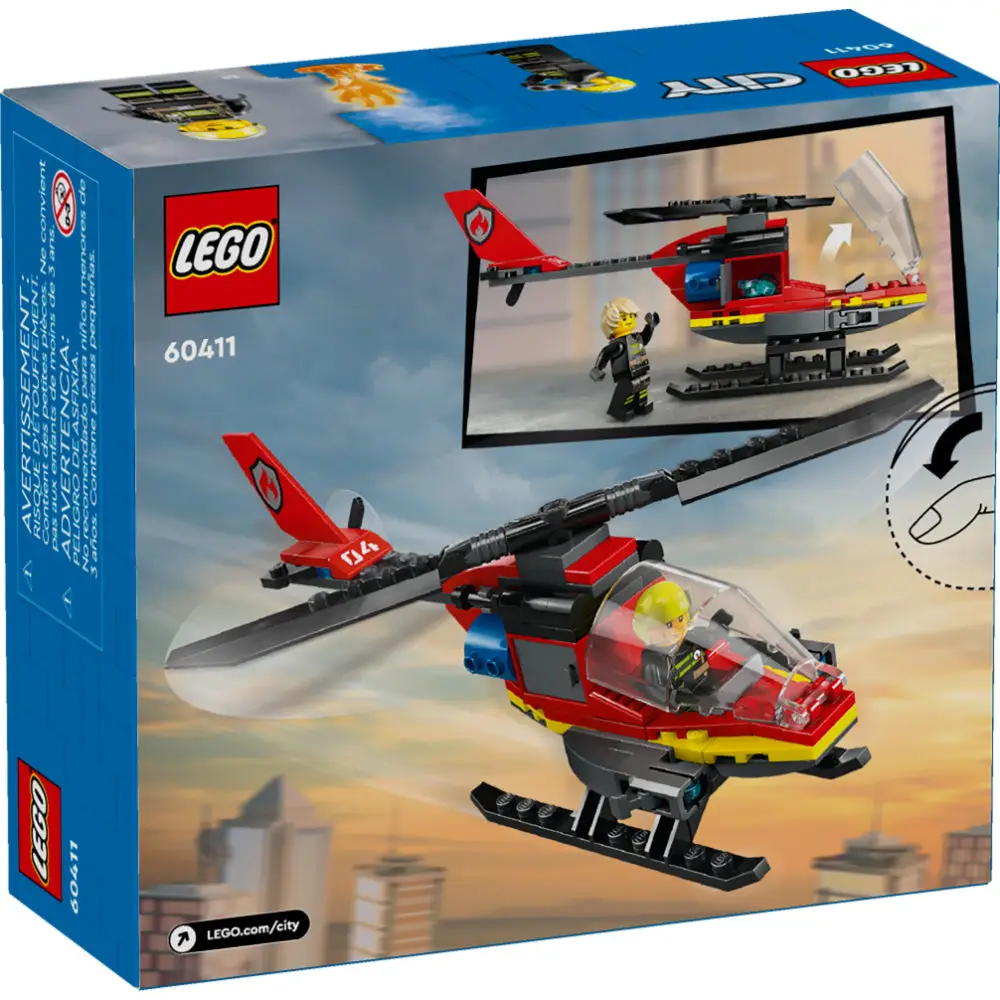 LEGO City 60411 Fire Rescue Helicopter 85 Pcs — imagen 4