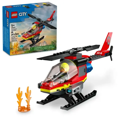 LEGO City 60411 Fire Rescue Helicopter 85 Pcs — imagen 1