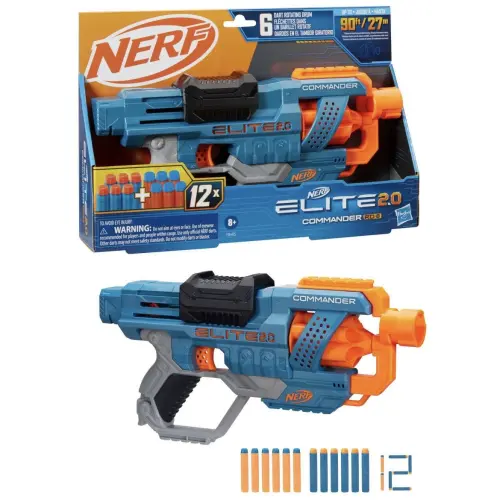 Hasbro Nerf Elite 2.0 Commander RD-6 Dart Blaster 12 Darts (34 cm) — imagen 1
