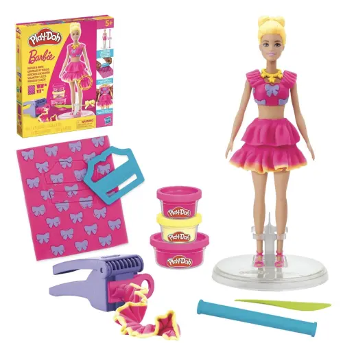 Hasbro Play-Doh Barbie Ruffles & Bows 3 Cans 183.5 g (6.49 oz) — imagen 1