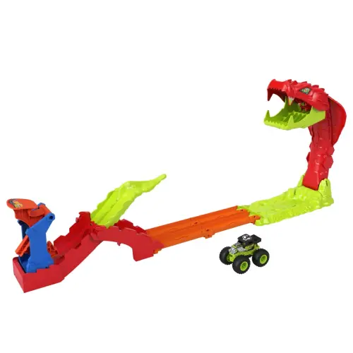 Mattel Hot Wheels Monster Trucks Snake Slam Takedown Track Set (89 cm)'s photo #1
