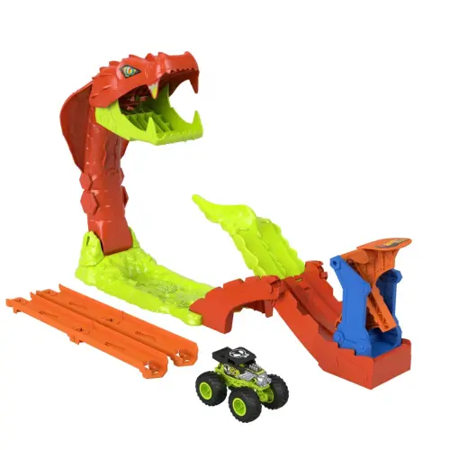 Mattel Hot Wheels Monster Trucks Snake Slam Takedown Track Set (89 cm)'s photo #5