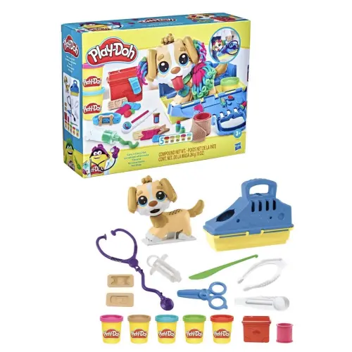 Hasbro Play-Doh Care & Carry Vet 5 Cans 284 g (10 oz) — imagen 1