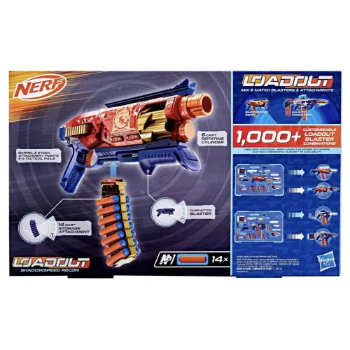 Hasbro Nerf Loadout Shadowspeed Recon 14 Darts (40 cm) — imagen 7