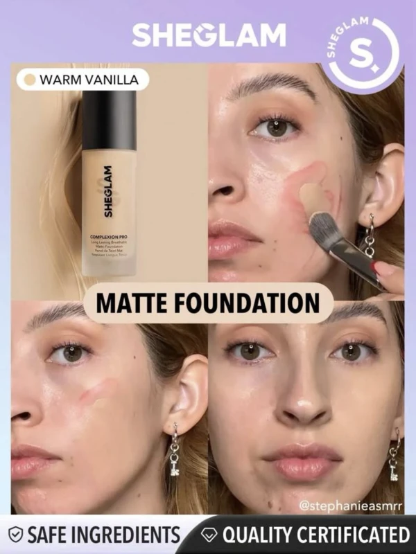 Sheglam Base De Maquillaje Líquida Mate Transpirable De Larga Duración Complexion Pro 30 mL (1.01 oz) - Warm Vanilla's foto | Toshi |  BizneCubano